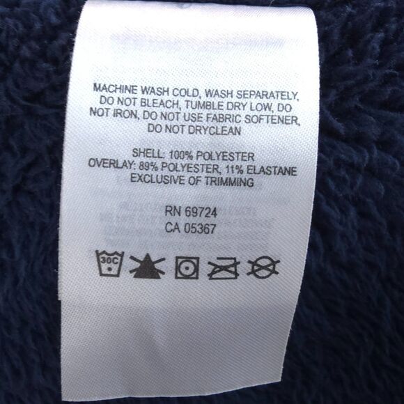 Columbia Jacket Men's 2XL Navy Full Zip Pockets Free Shipping Soft Furr Fleece - Picture 10 of 10